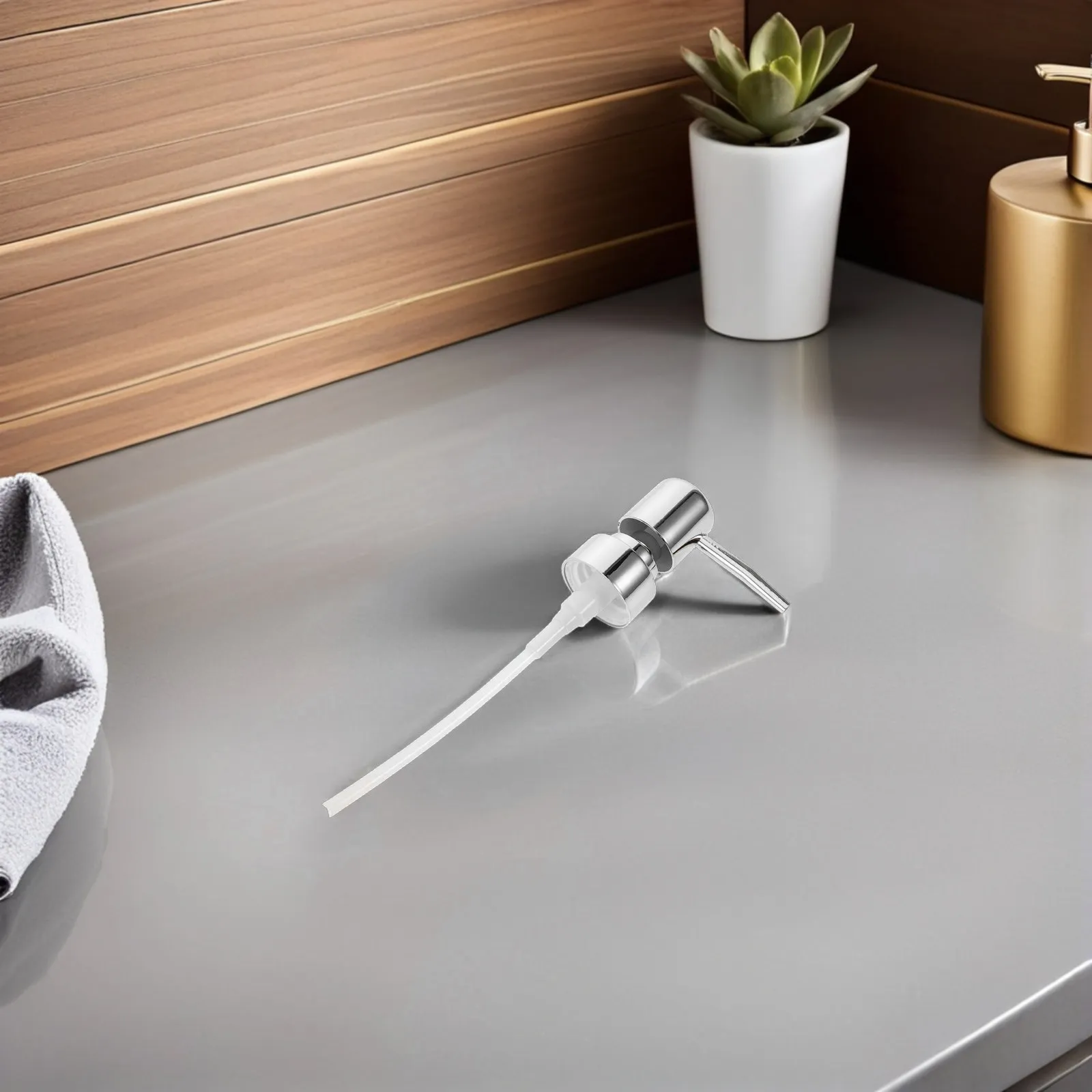 

8Pcs Silver Electroplated Lotion Pump Heads 28Mm Neck Replacement for Soap Dispenser Bottles Bathroom Kitchen Hand Soap Shampoo