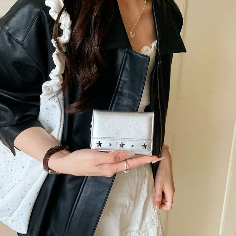 Portable Vintage Style Trifold Wallet PU Leather Compact Size Coin Pocket Ultra Thin Large Capacity Cash Wallet Men