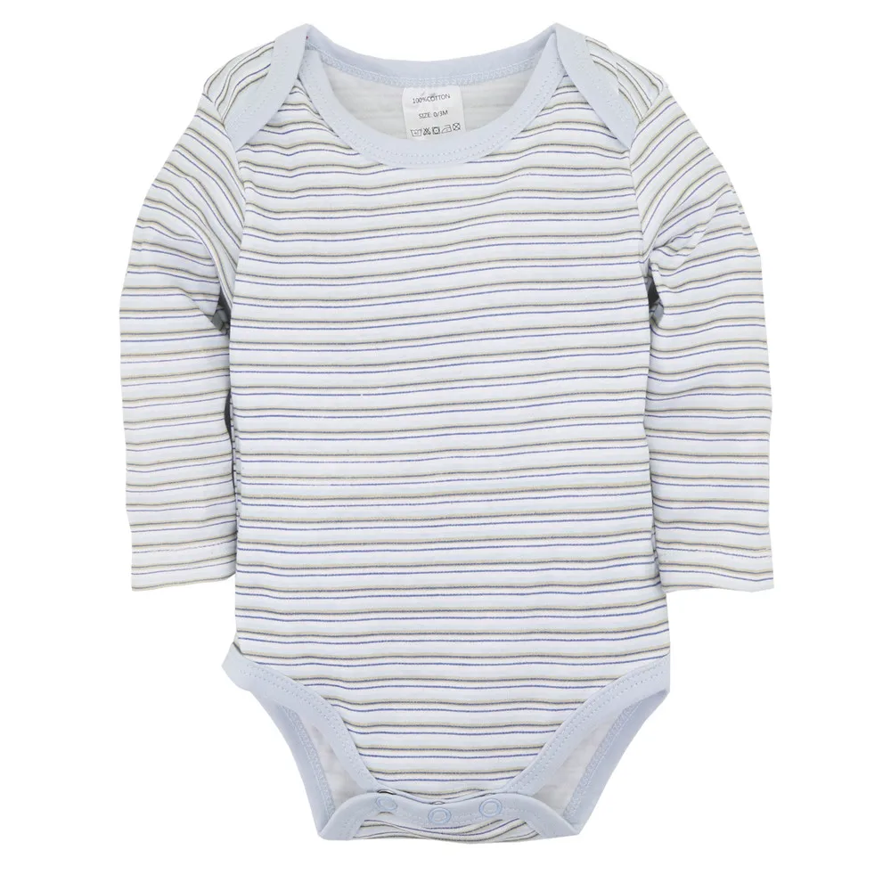 Newborn Baby Boy Girls Clothes 0-12 Months Infant One Piece Cotton Bodysuit Long Sleeve Costume