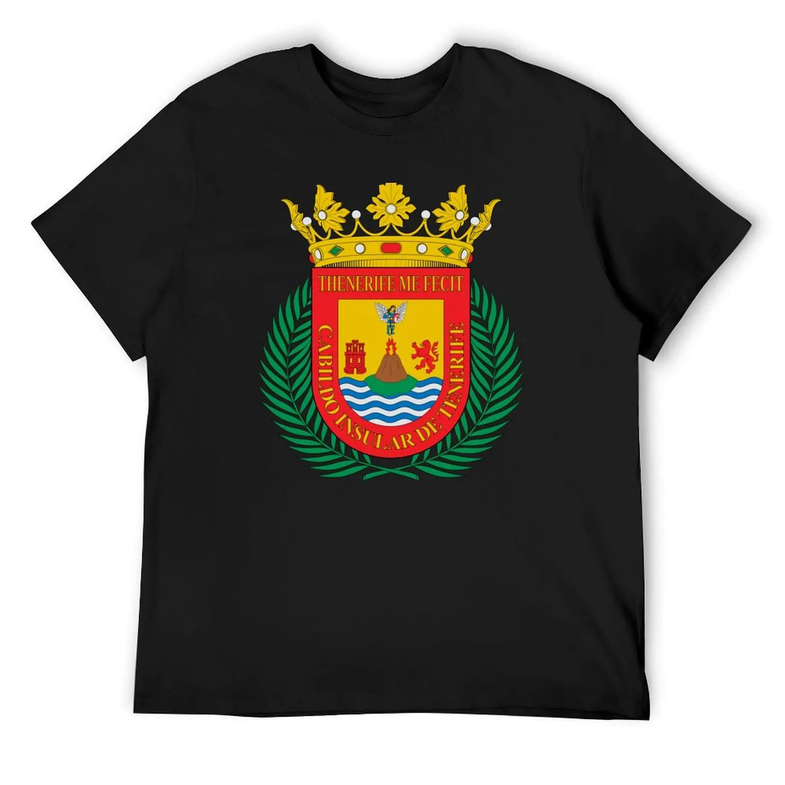 tenerife coat of arms flag T-Shirt anime figures cute clothes mens graphic t-shirts