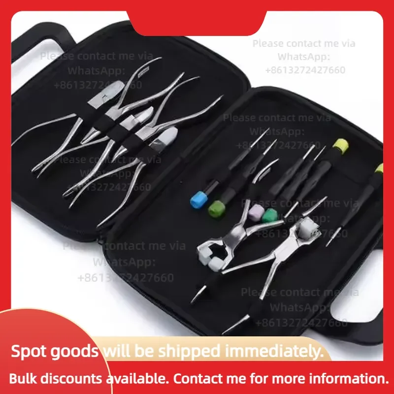 13pcs Optical Eyeglasses Repair Tools Set with 7 Pliers and 6 Screwdrivers for Optician Workshop