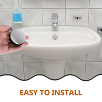2pcs Kitchen Sink Faucet Hole Cover Drain Plugs Stainless Steel Bathroom Counter Top Hole Plug Sink Accessories
