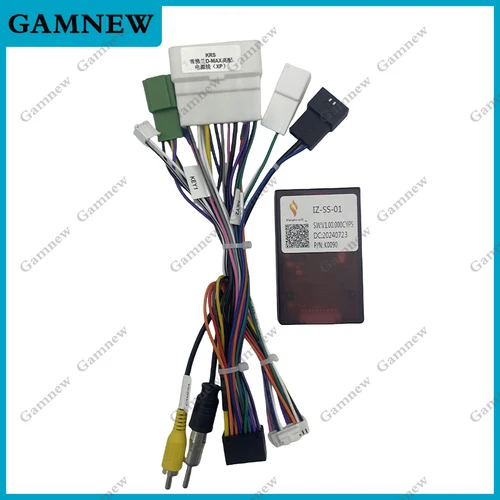 Imagen 2 del producto Adaptador de arnés de cableado de 16 pines para coche, decodificador de caja Canbus, Cable de alimentación de Radio Android para Isuzu D-MAX IZ-SS-01