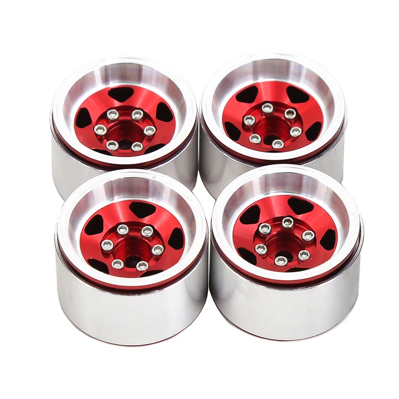 4PCS TRX4M 1 Inch Metal Wheels Upgrade Hub Rim for 1/18 RC Crawler Car Traxxas TRX4-M Defender Bronco Axial SCX24 FMS Upgrade