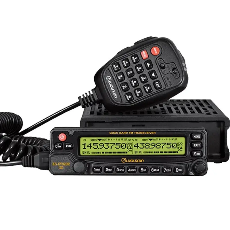 2 uds Original WouXun KG-UV920R(III) Radio móvil de doble banda para coche VHF/UHF 136-174/400-480MHz DTMF micrófono KGUV920R Radio móvil para coche