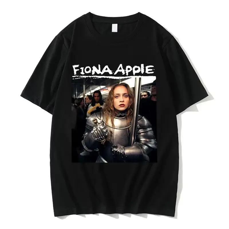 Men's and Women's Short Sleeve T-Shirts Oversized Streetwear Hip-Hop Style Vintage Fiona Apple Armor Rock Unisex