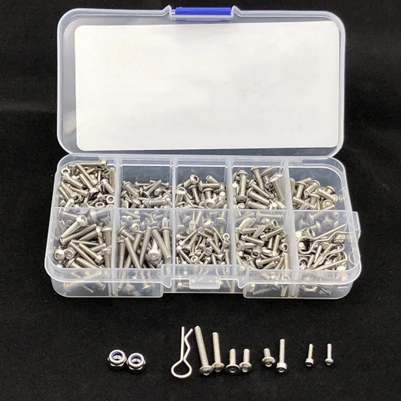 387pcs Stainless Steel Screw Kit Set 82056-4 Replacement For 1/10 RC Car Traxxas TRX-4 Land Rover Ford tactical Version Crawler