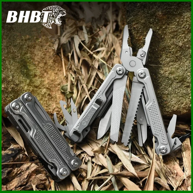 BHBT 19 in 1 Ark Multi functional Tool Pliers Steel Handle Black Stone Washed Copper Gasket Camping Home Emergency Equipment