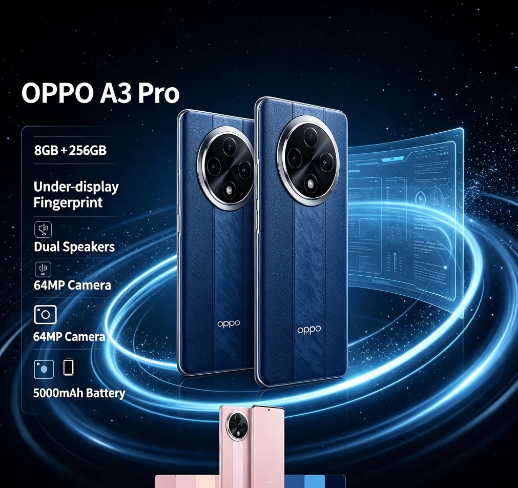 2026 New Release OPPO A3Pro 5G Authentic Official Cellphone High‑Speed 5G 5000mAh Long‑Lasting Battery 67W SUPERVOOC Super