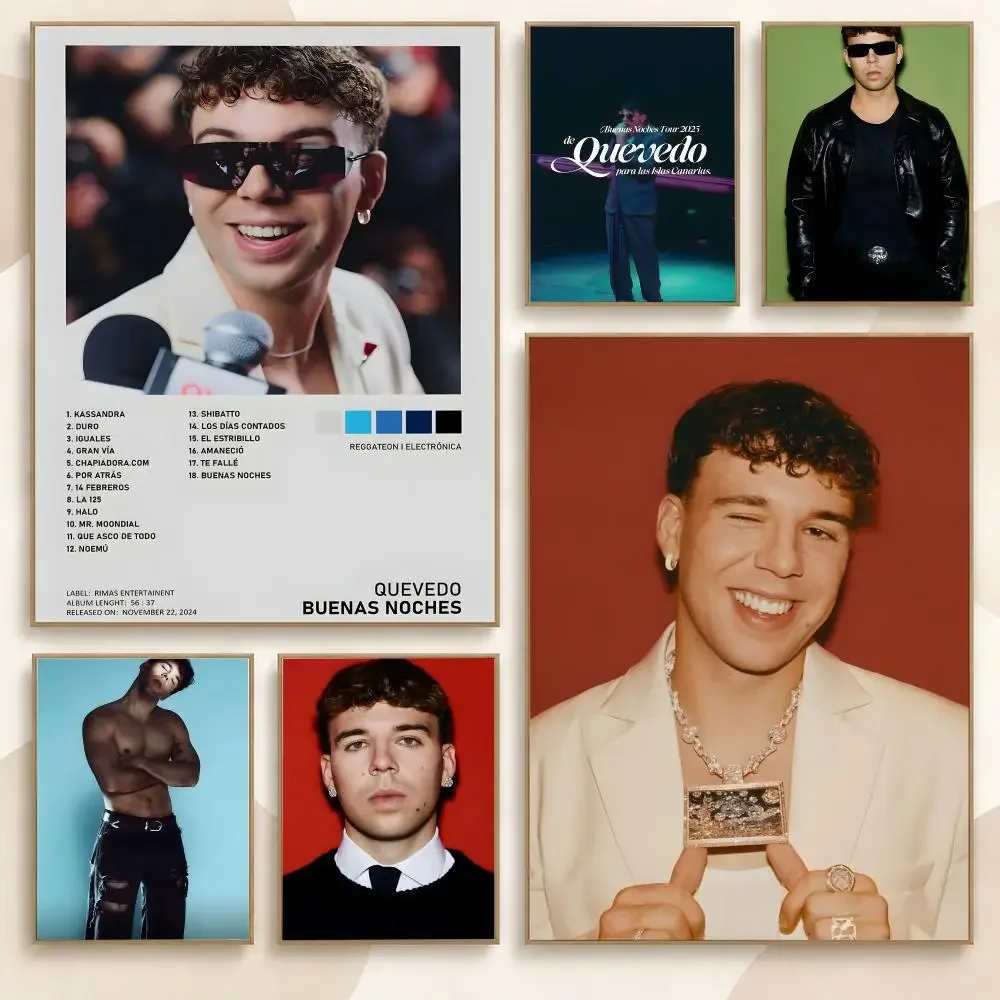 Quevedo Singer Music Album 90s Retro Iconic Fan Style Poster Contemporary Wall Art Print for Bedroom & Living Room, Unframed