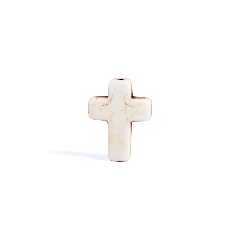 20pcs Colorful Natural Stone Cross Pendant Charms For Woman Necklace Bracelet DIY Jewelry Making 1.5*1.1cm