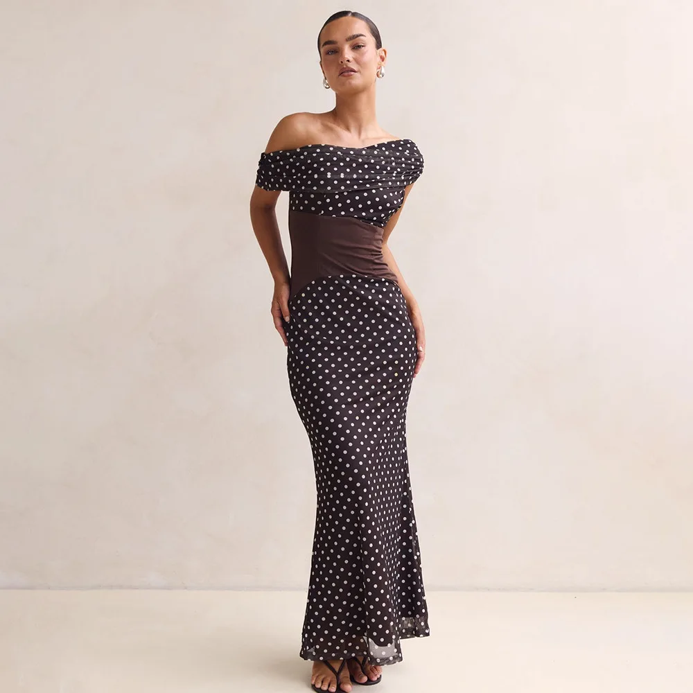 

Women's Elegant Formal Long Dress One Shoulder Bodycon Dress Evening Cocktail Wedding Guest Maxi Dresses