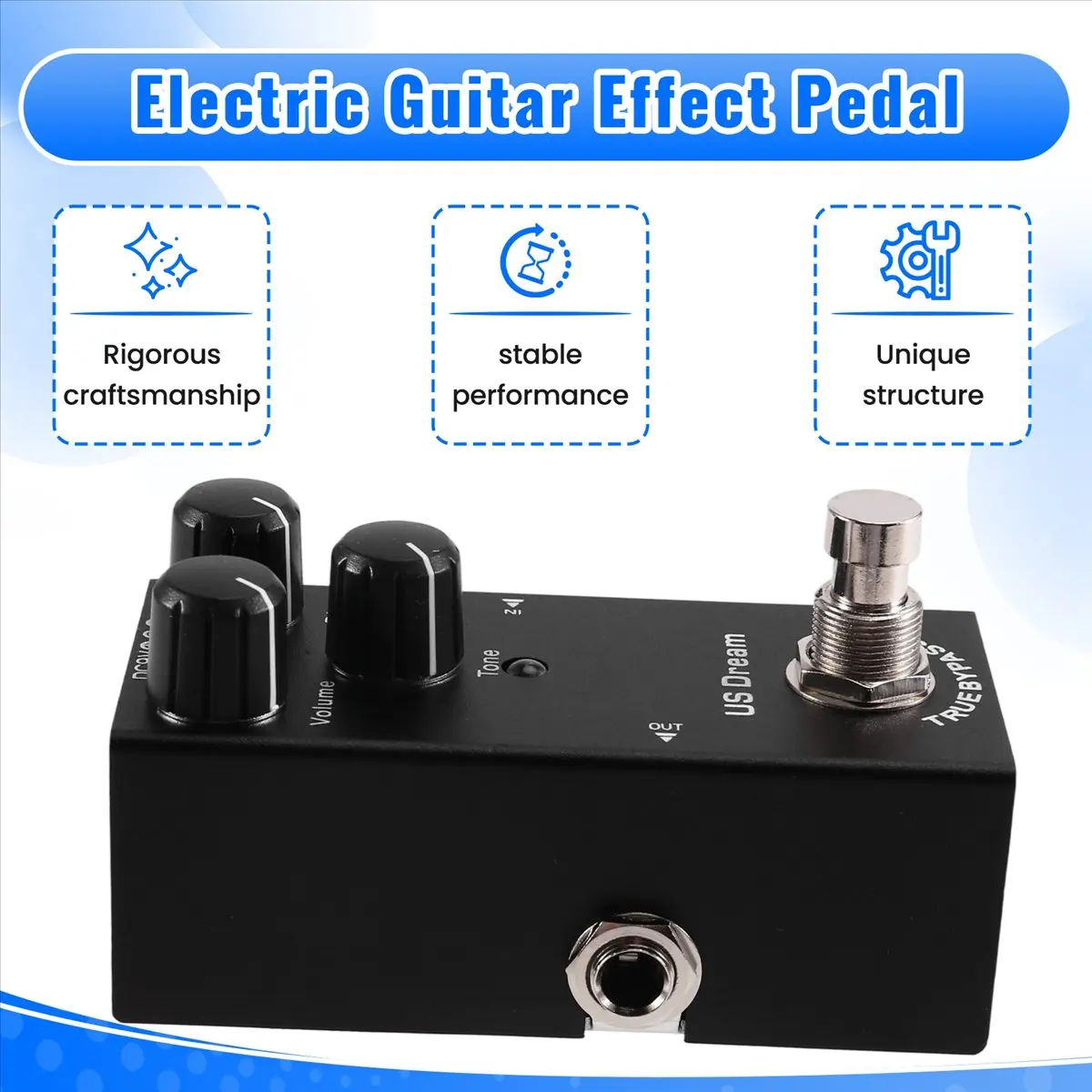 

(AD10) Электрогитарные педали эффектов US Dream: Delay, Chorus, Metal, Vibraphone, Distortion. Аксессуары для электрогитары.
