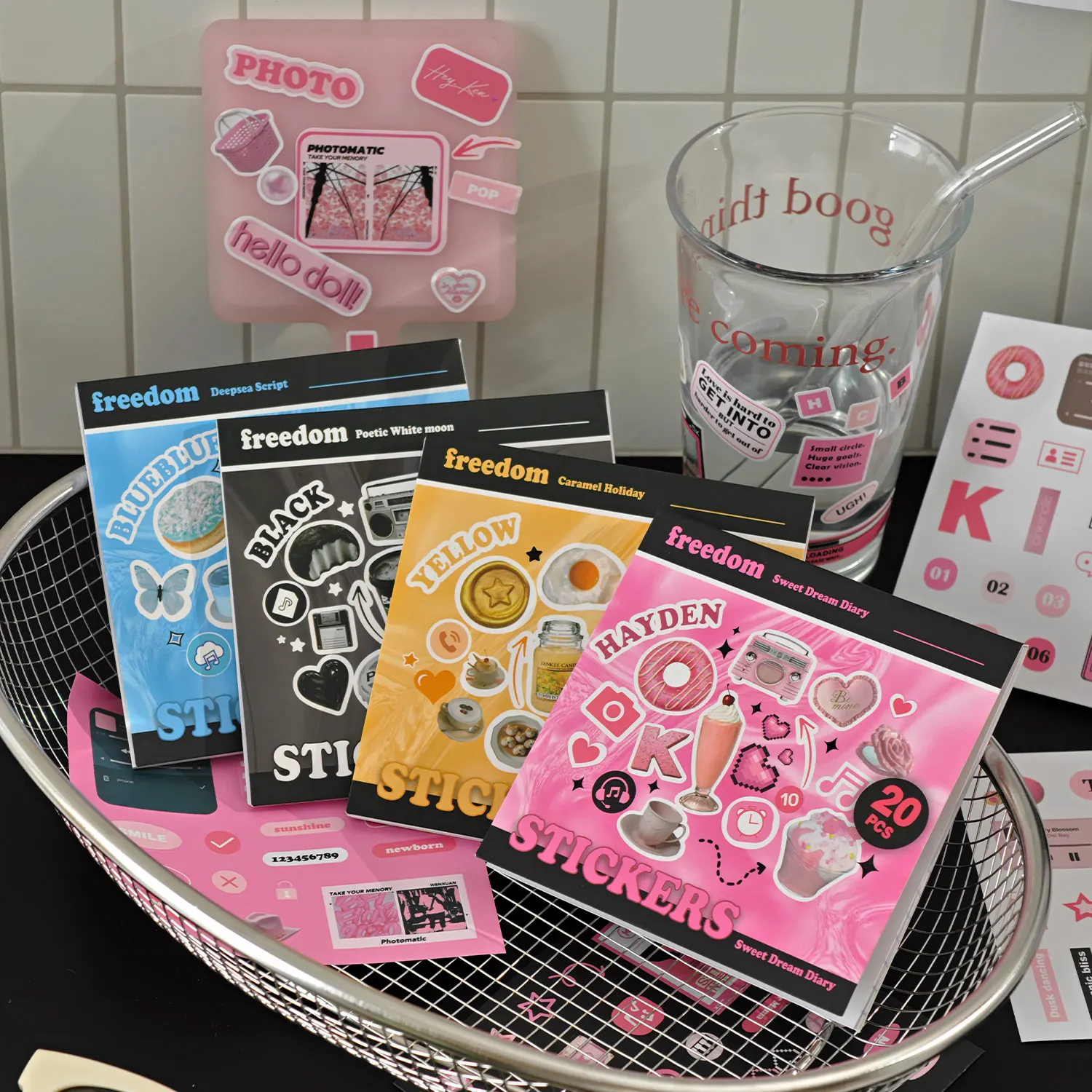 Cut Film Sticker Book Mini Sticker Daily Quote Series Deco English No-Cut Handbook DIY Decorative Material Sticker