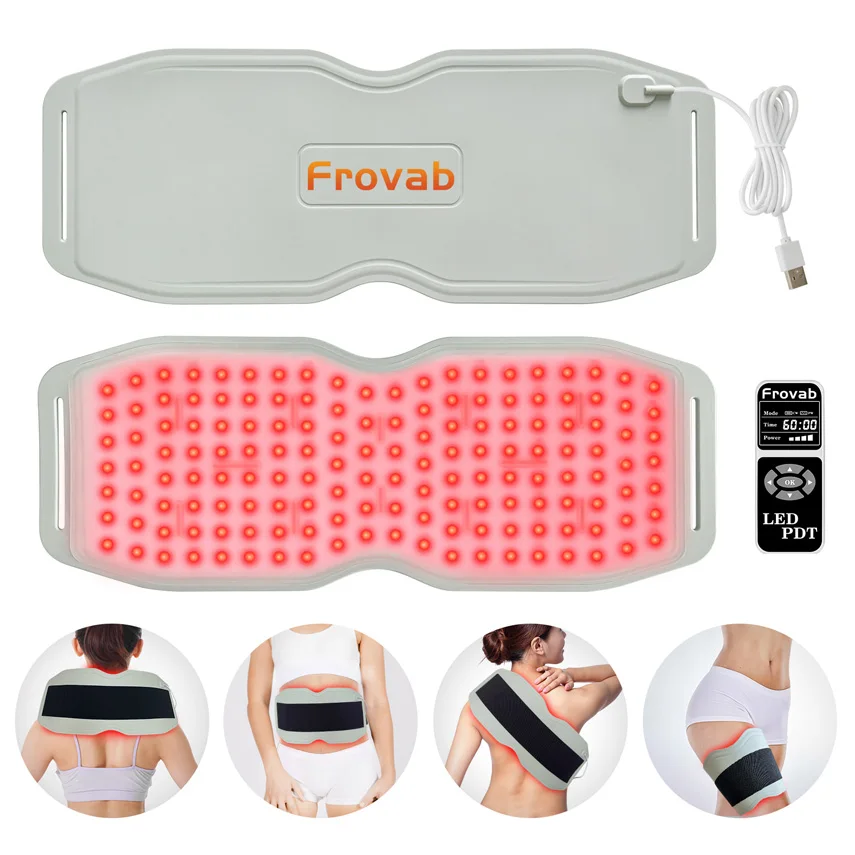 

Frovab 660nm 850nm 940nm Led Infra Red Light Therapy Leg Heating Pad Belt Device for Arthritis Frozen Shoulder Sports Injury