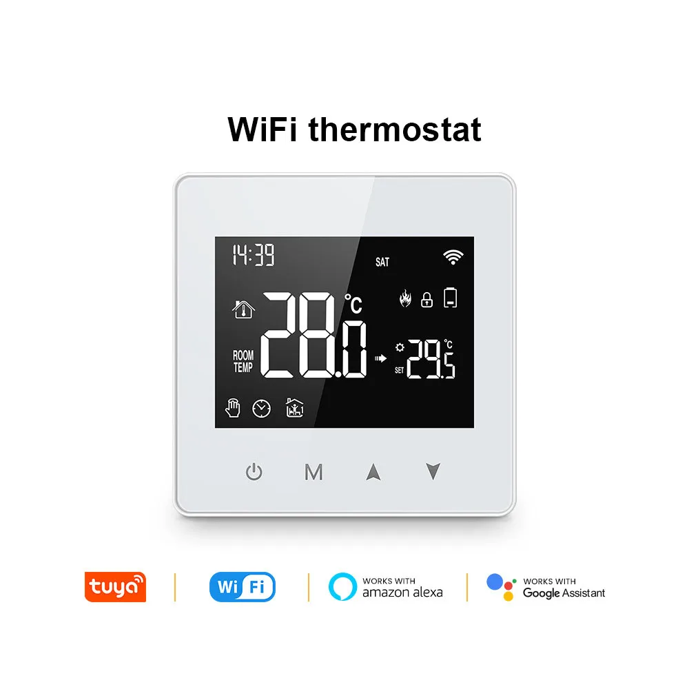 Doodle WiFi wireless intelligent thermostat, water gas boiler thermostat with LCD screen, programming, low power consumption