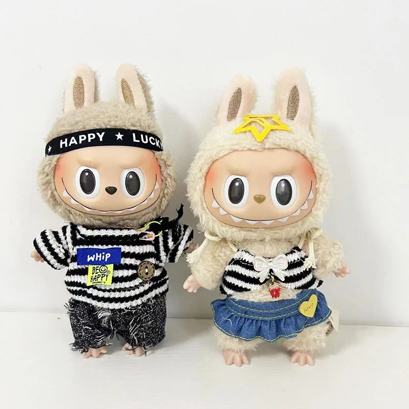 Labubu Idol Doll Plush Doll'S Clothes 3 Styles Cute No Doll Outfit Accessories Korea Kpop Exo Clothing Hoodie, 17cm