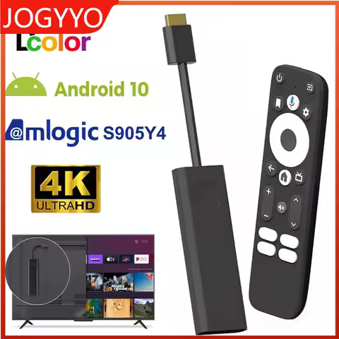 New S905Y4 2.4G&amp;5G HDMI-compatible WiFi Smart Android TV Stick Dcolor GD1 certified Android 10.0 TV Box HD 4K BT Voice Remote