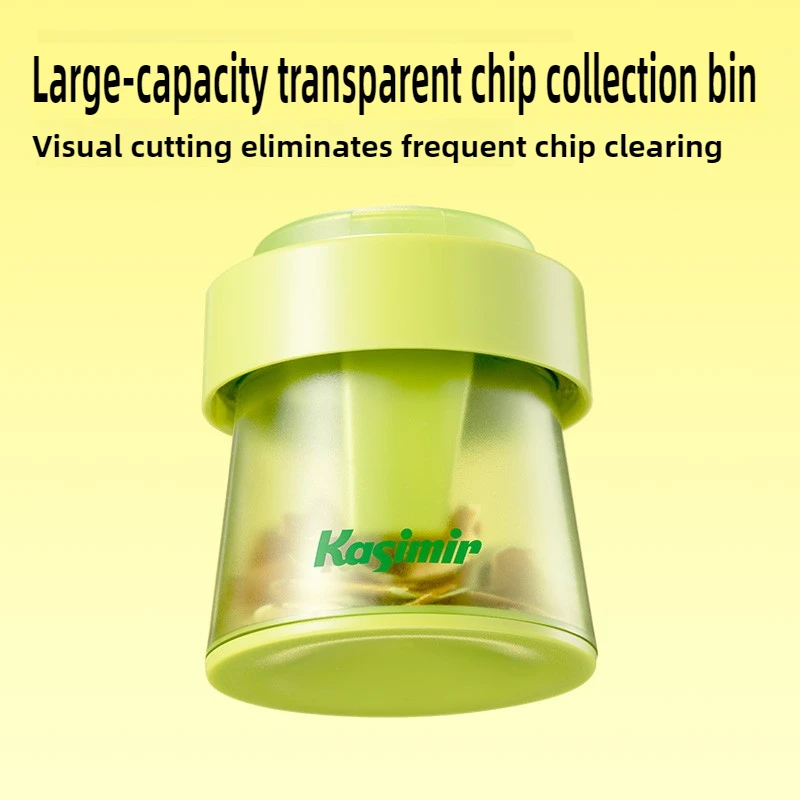 เครื่องเหลาดินสอแบบใช้มือคาซิเมียร์ ทริปเปิ้ลโฮลสำหรับนักเรียนเครื่องตัดดินสอขนาดเล็กแบบพกพาความจุขนาดใหญ่เครื่องเขียนอุปกรณ์การเรียน