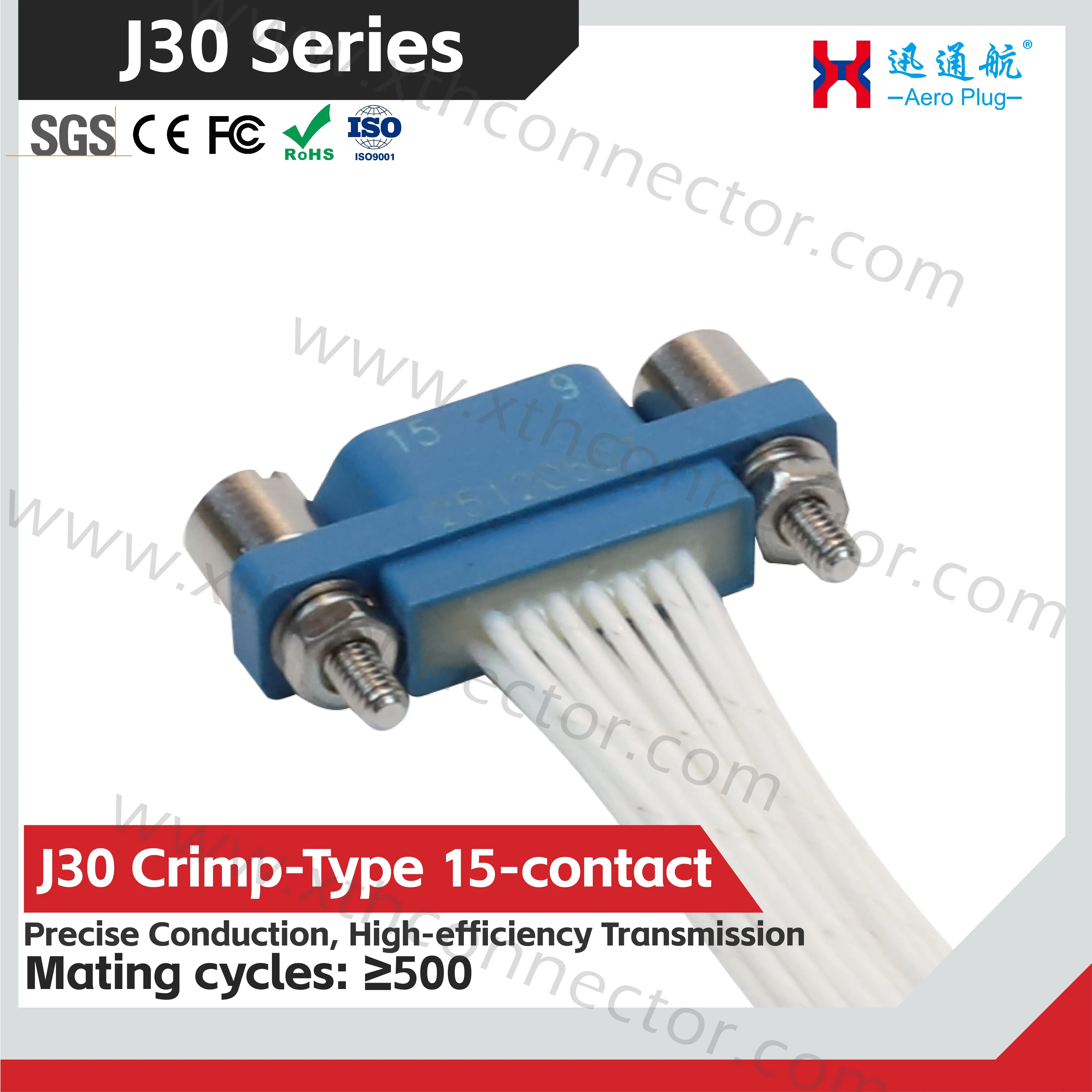 J30-15ZKP 15ZK 15Pin Micro Rectangular Electrical Connector Plastic Shell Receptacle Industrial Cable Connector Cost-Effective