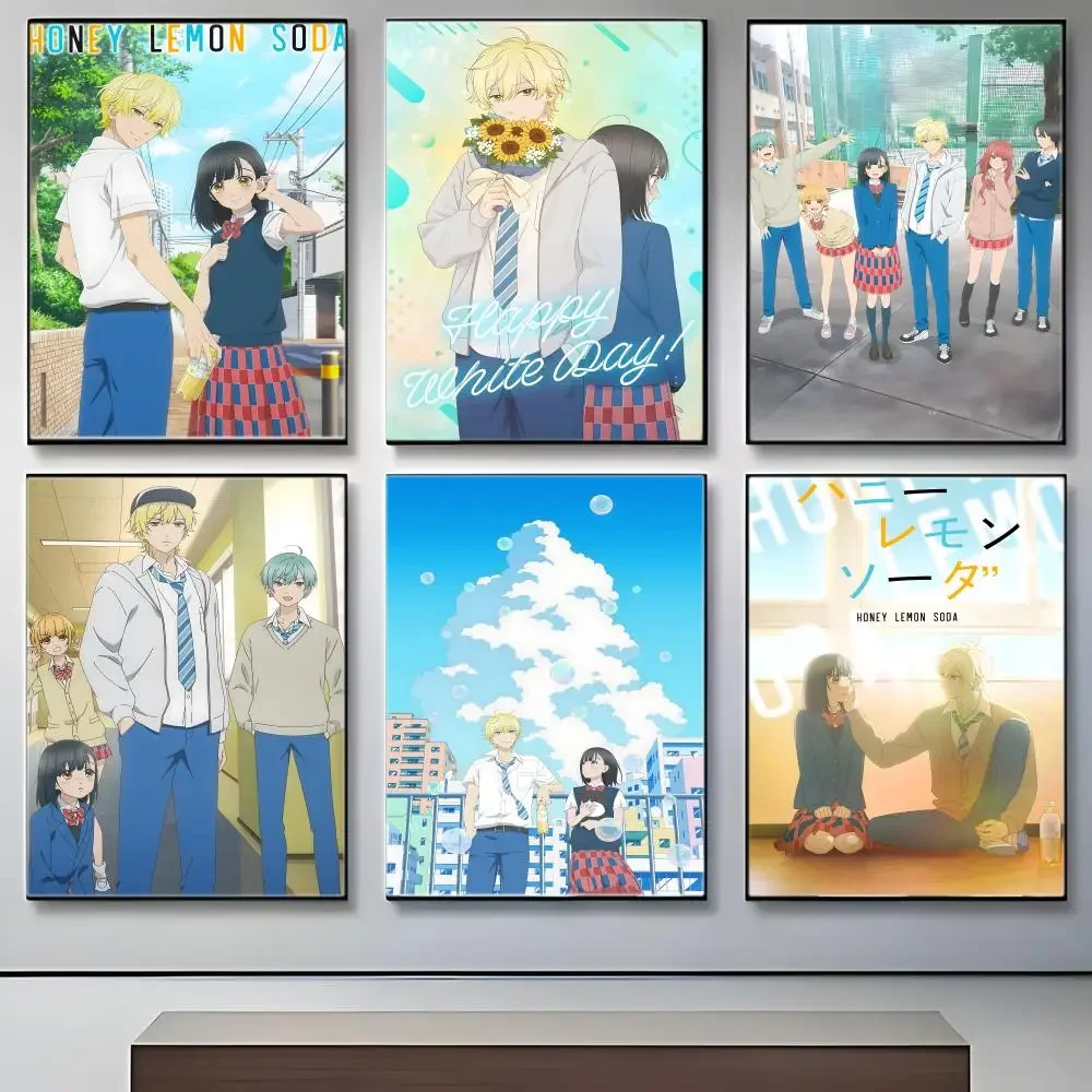 Healing Romance Anime H-Honey Lemon Soda Poster Crease Free Waterproof Durable All Space Wall Decor