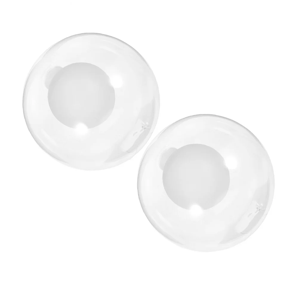 

2Pcs Round Milky White Glass Ceiling Light Cover Elegant Lamp Shade Replacement Soft Bright Light for Bedroom Living Hall