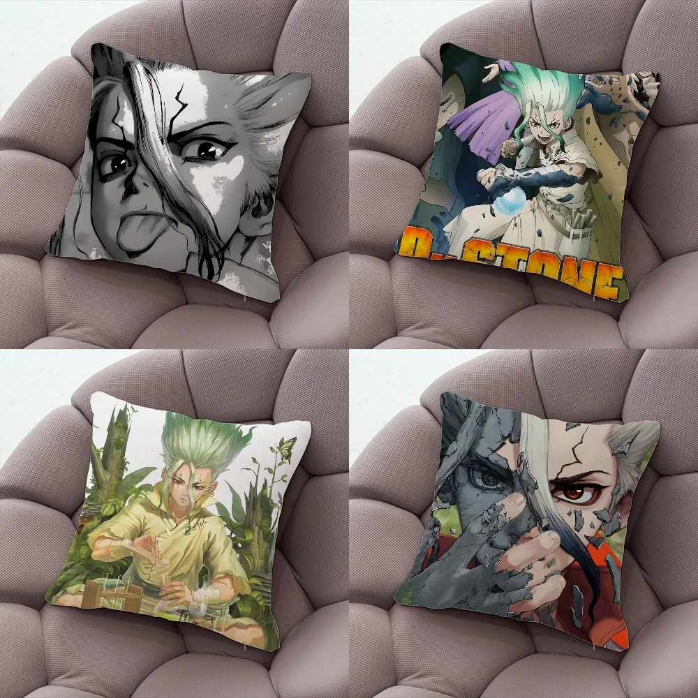 

Anime Dr.STONE Pillow Case Pillow Case Living Room Sofa Cushion Cover Suitable For Home Bedroom Room Decoration