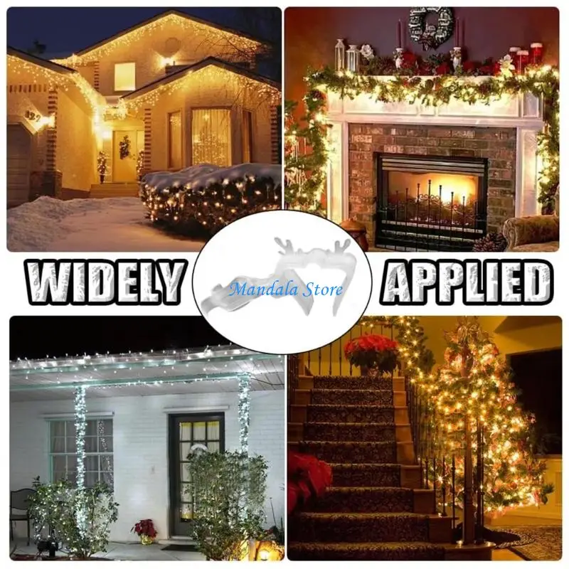 U2JC Quick Install Roof Border Clamps For Christmas Radiances Bulb Possessors Powerful PRESENTATION Substance Strong Resistance
