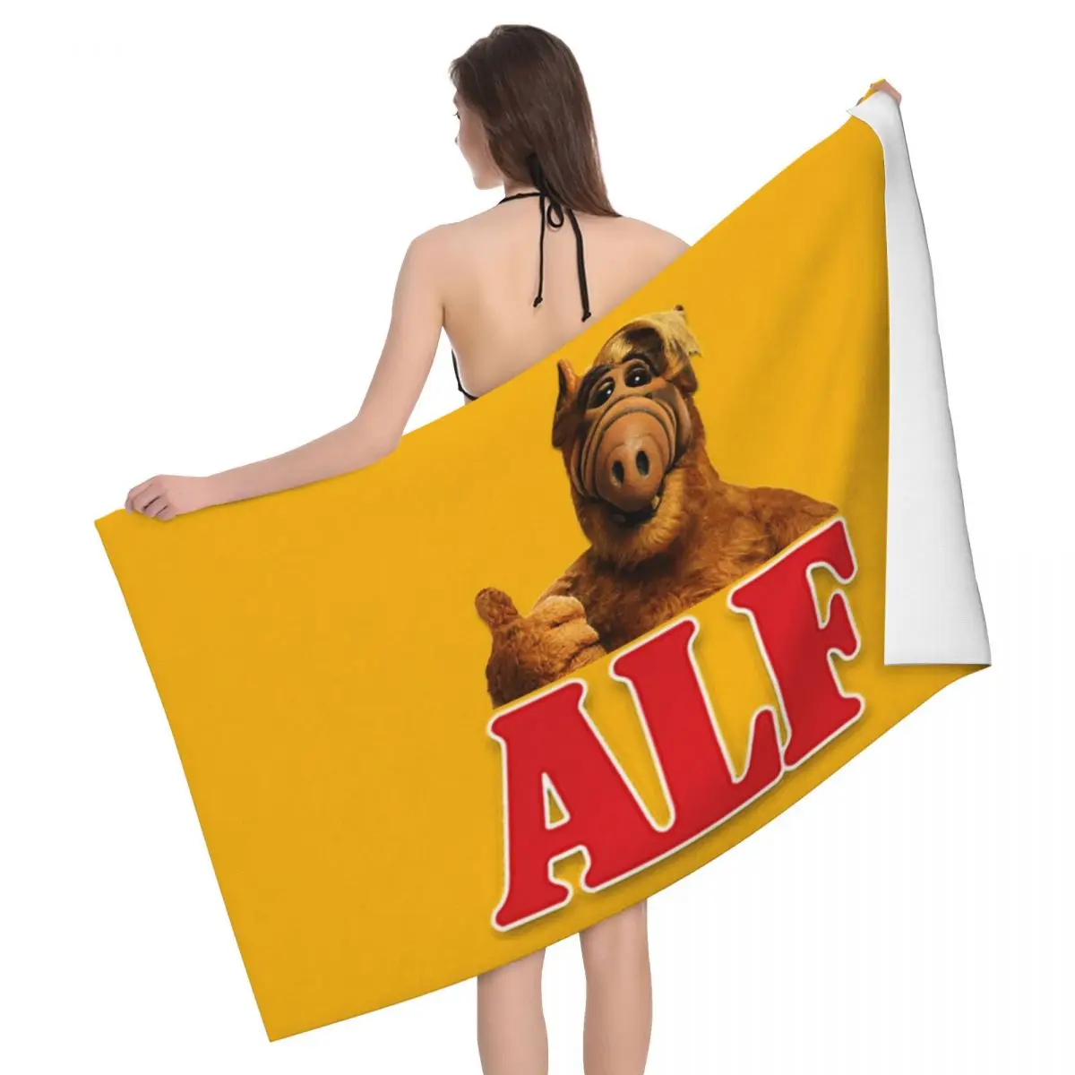 

ALF Alien Life Form Beach Bath Towel Microfiber Alien Life Form Shower Sports Yoga Towels