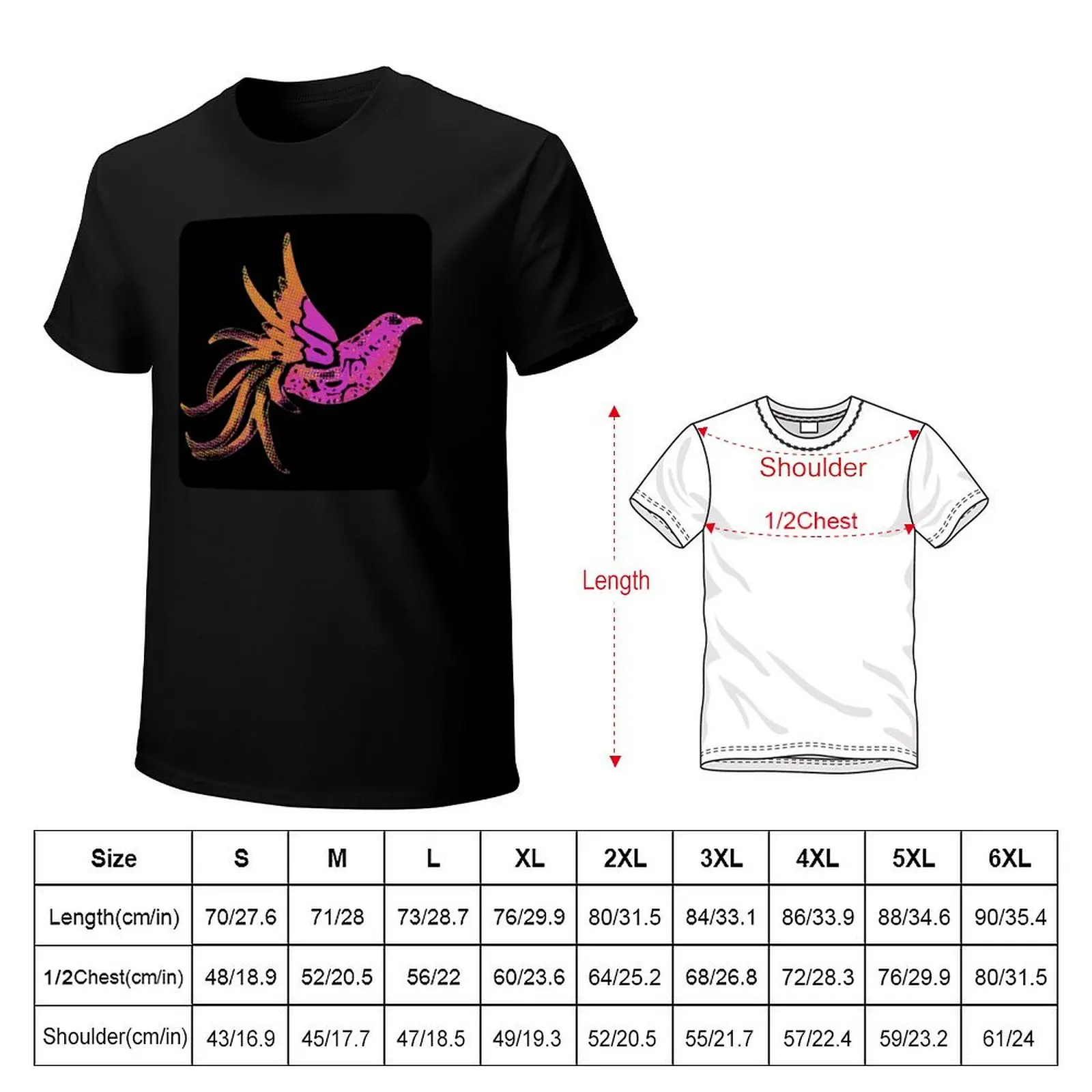 Copy of Pretty Pink Flamboyant Bird In Flight T-Shirt Casual Fashion Print Tee Top