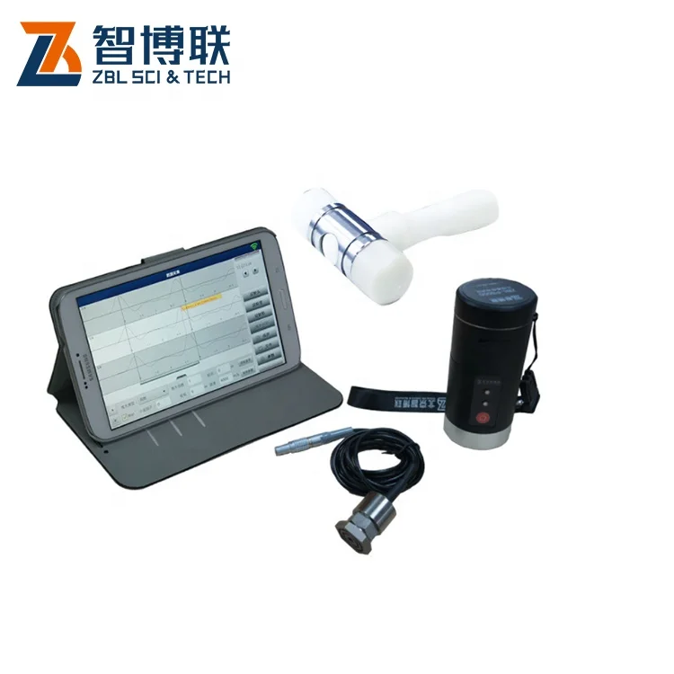 Integrality of Concrete Pile With Wireless Sensor and PAD Low Strain Tester Pile Test ZBL-P8000