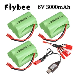 Upgrade 6v 3000mah NiMH Battery For Rc Toys Cars Tank Truck Robots Guns Boats AA Ni-MH 6v Rechargeable Battery Pack 2400mAh