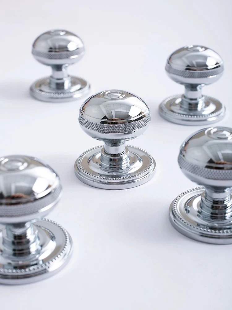 Silver Handle with Base/Gold Solid Brass Knob for Drawer Pulls Kitchen Cabinet Handles European Style Furniture Hardware