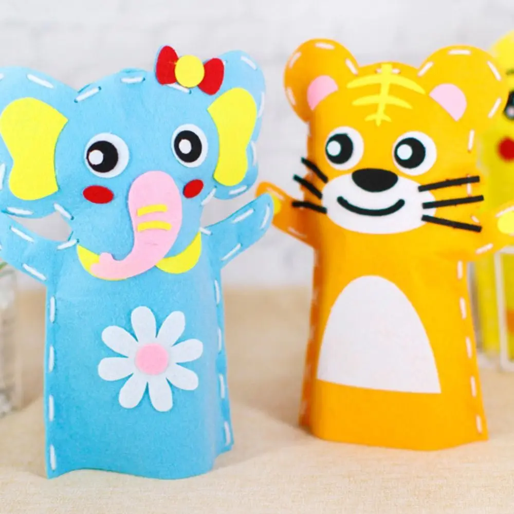 جميل غير المنسوجة دمى اليد النايلون البلاستيك رياض الأطفال أدوات التدريس الحيوان وسائل تعليمية أكياس المواد اليدوية