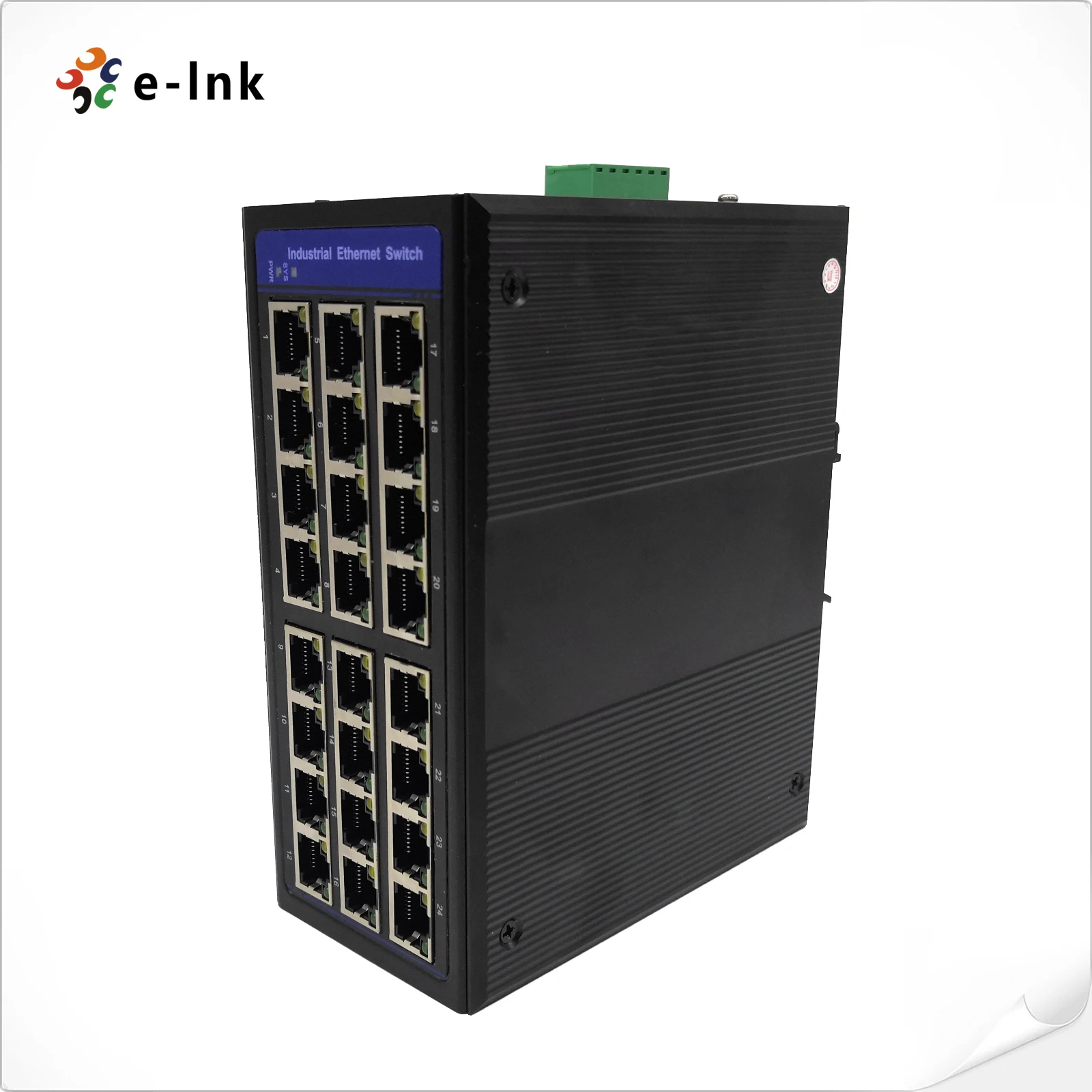 Imagem -03 - Switch Ethernet Gerenciado Industrial Poe: 24-port10 100 1000base-t 24 Portas Gigabit Ethernet Switch Suppot Din-rail Mount