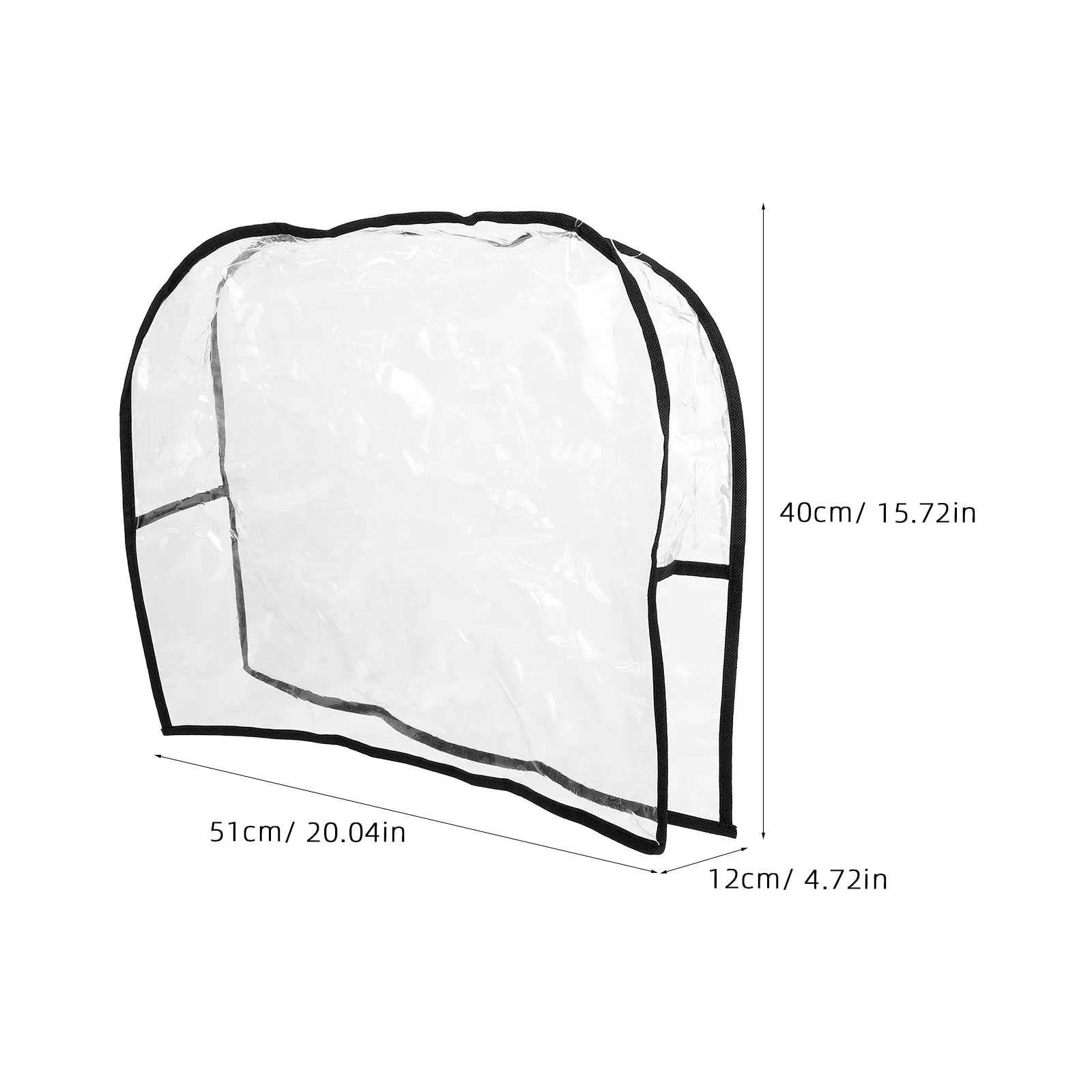 Clear PVC Salon Chair Cover 51x40x12cm Waterproof Backrest Cover Salon Chair Back Protector Detachable Back of Seat Protector