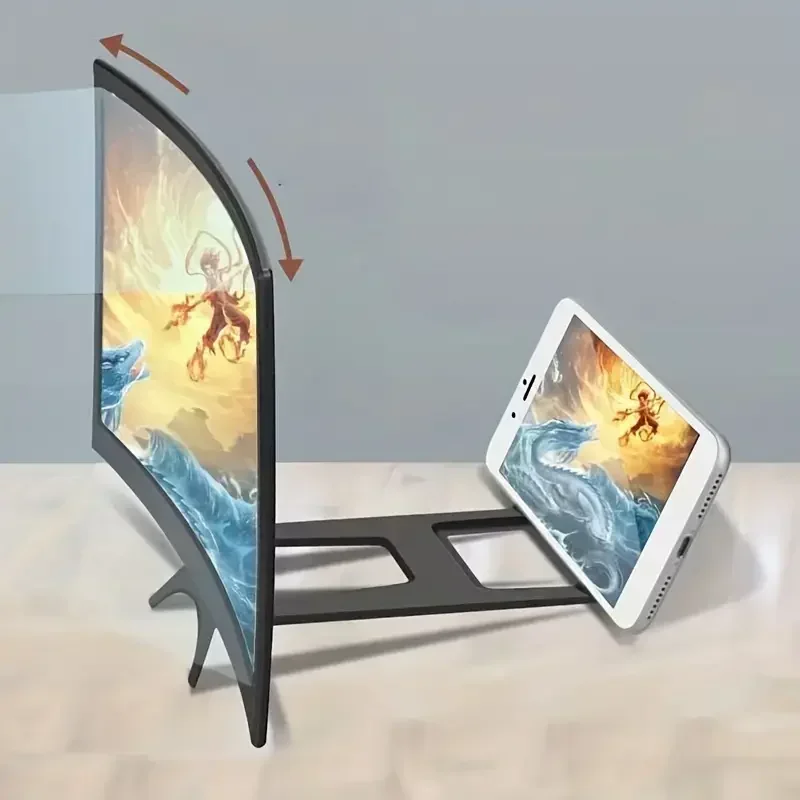 12 Inch Curved Phone Screen Magnifier | Universal Suction Cup Stand | Factory Dropshipping