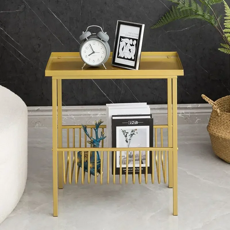 

Light Luxury Iron Side Table Simple Corner mesa Sofa Living Room Home Hotel Homestay Small Bedside Table Coffee Tables Furniture