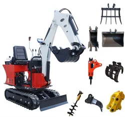 High Quality Mini Excavator from China 1 Ton Hydraulic Mini Trench Digger Crawler Factory Price New Condition backhoe 2Ton Motor