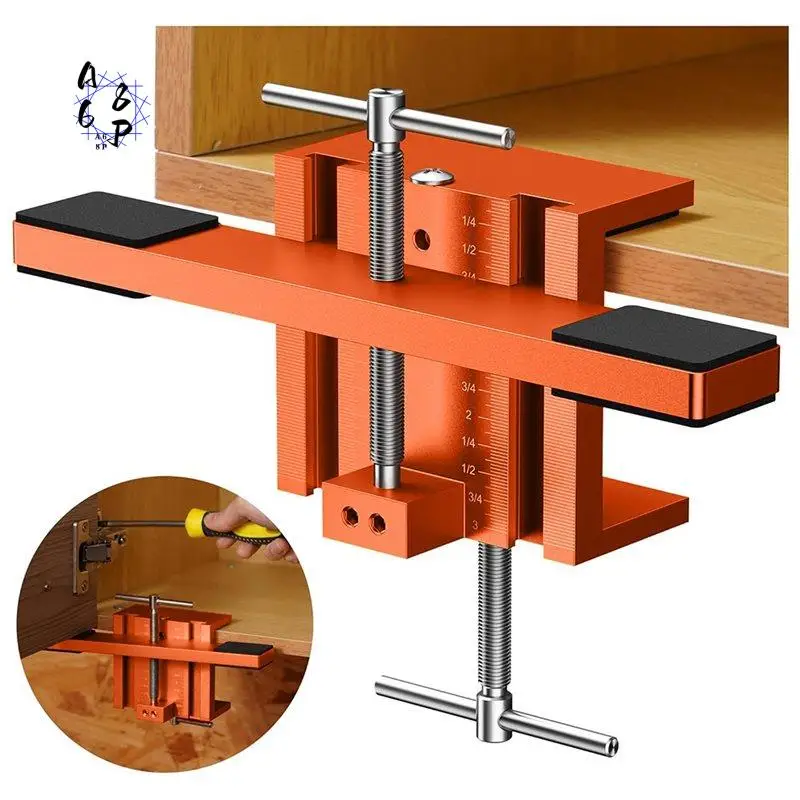 A68P-Cabinet Door Mounting Jig With Upgraded Support And Clamp For Installing Cabinets With Face Frame Or Frameless