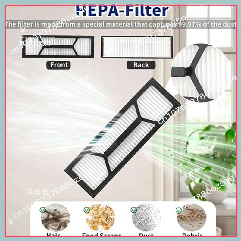 A26P 14 قطعة لـ Eufy Omni S1 Pro ملحقات المكنسة الكهربائية الجانب الرئيسي فرشاة تصفية أكياس الغبار متينة وسهلة التركيب