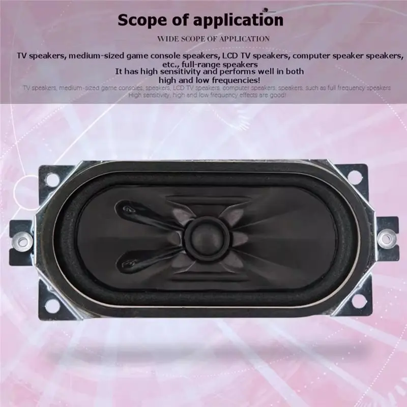 AA60 TV Speaker 32mm 8ohm 15W Full Range, Ultra-Thin Rectangular 150x60mm for DIY TV Game Console Upgrade