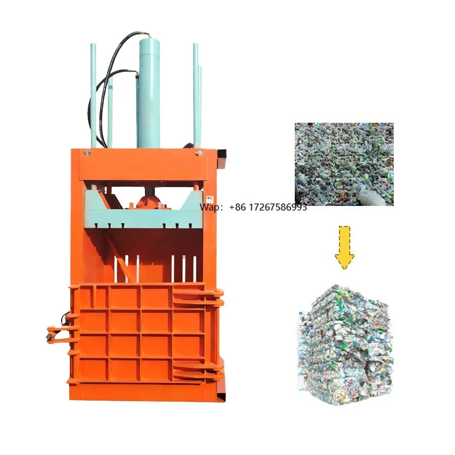 Full Steel Plate Sawdust Scrap Vertical Baler & Enlarged/Heightened Inlet & Wear-resistant Tube