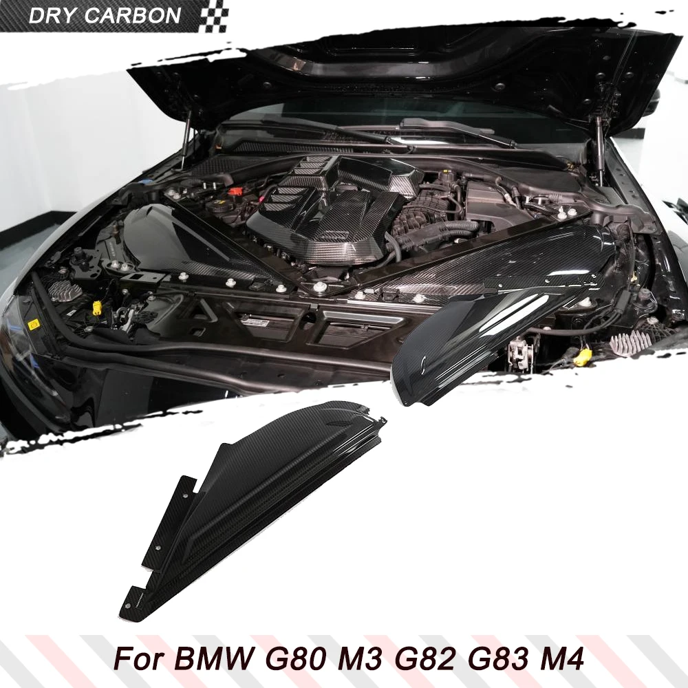 Prepreg Dry Carbon Car Engine Air Intake Triangular Cover for BMW G80 M3 G82 G83 M4 2021-2023 Engine Cover Inside Plate Trim