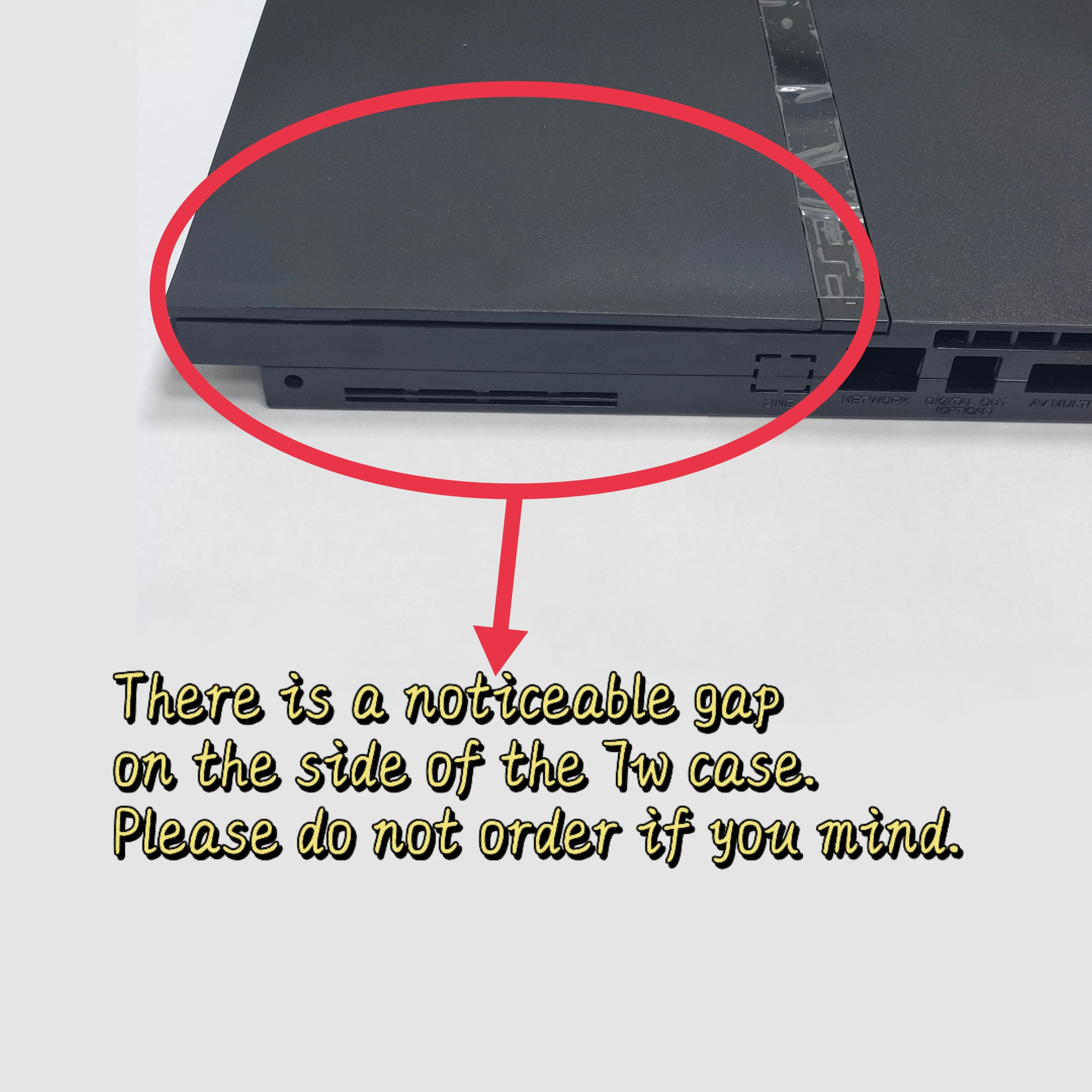 Full Housing Shell OEM untuk PS2 70000 7W konsol Mainframe Cover Case warna hitam