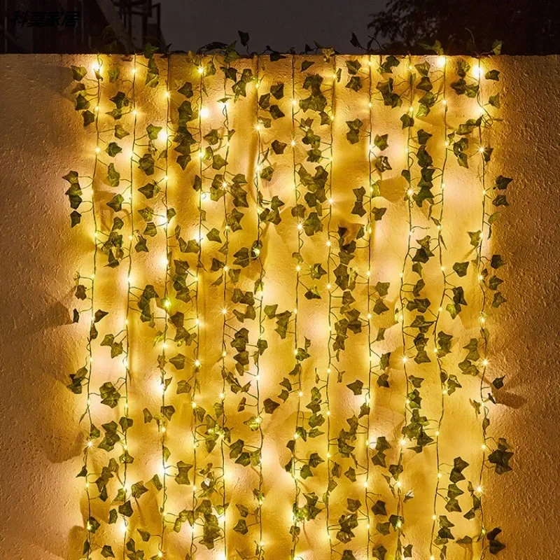 Fairy Lights ivy String 10m 100LED LED Solar Light Vine Maple Leaf Waterproof Garland Solar Lamp Christmas for Garden Decoration