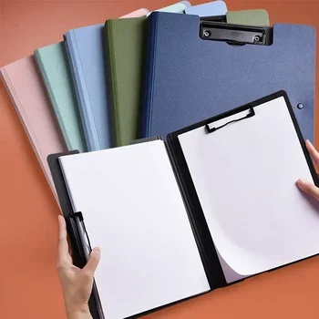 Yeni A4 dosya klasörü panoya yazma pedi Memo klip kurulu çift klipler organizatör okul ofis sabit