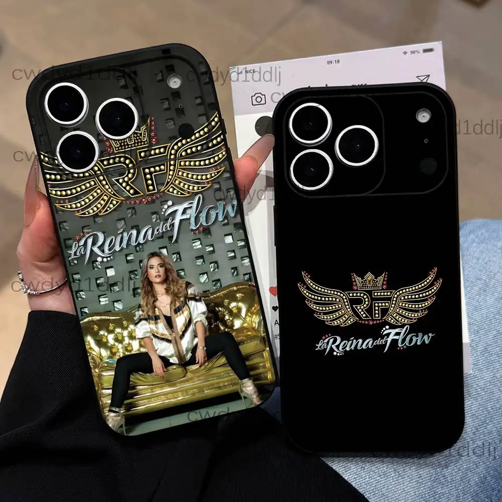 

The Queen of Flow La Reina del Flow For iPhone 17,16,15,11,12,14,13 Pro Max Mini XS,XR,7 Plus 16E Air Soft Black Phone Case