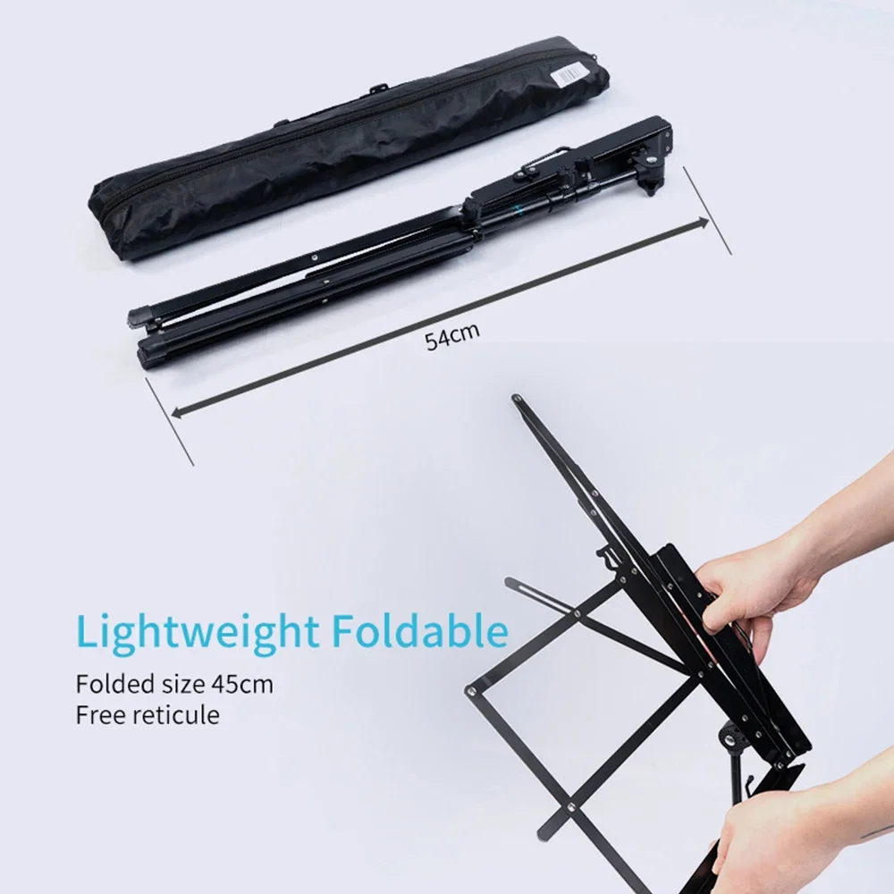 Folding Music Sheet Stand Portable Aluminum Alloy Tripod Music Stands Holder Height Adjustable with Carrying Bag