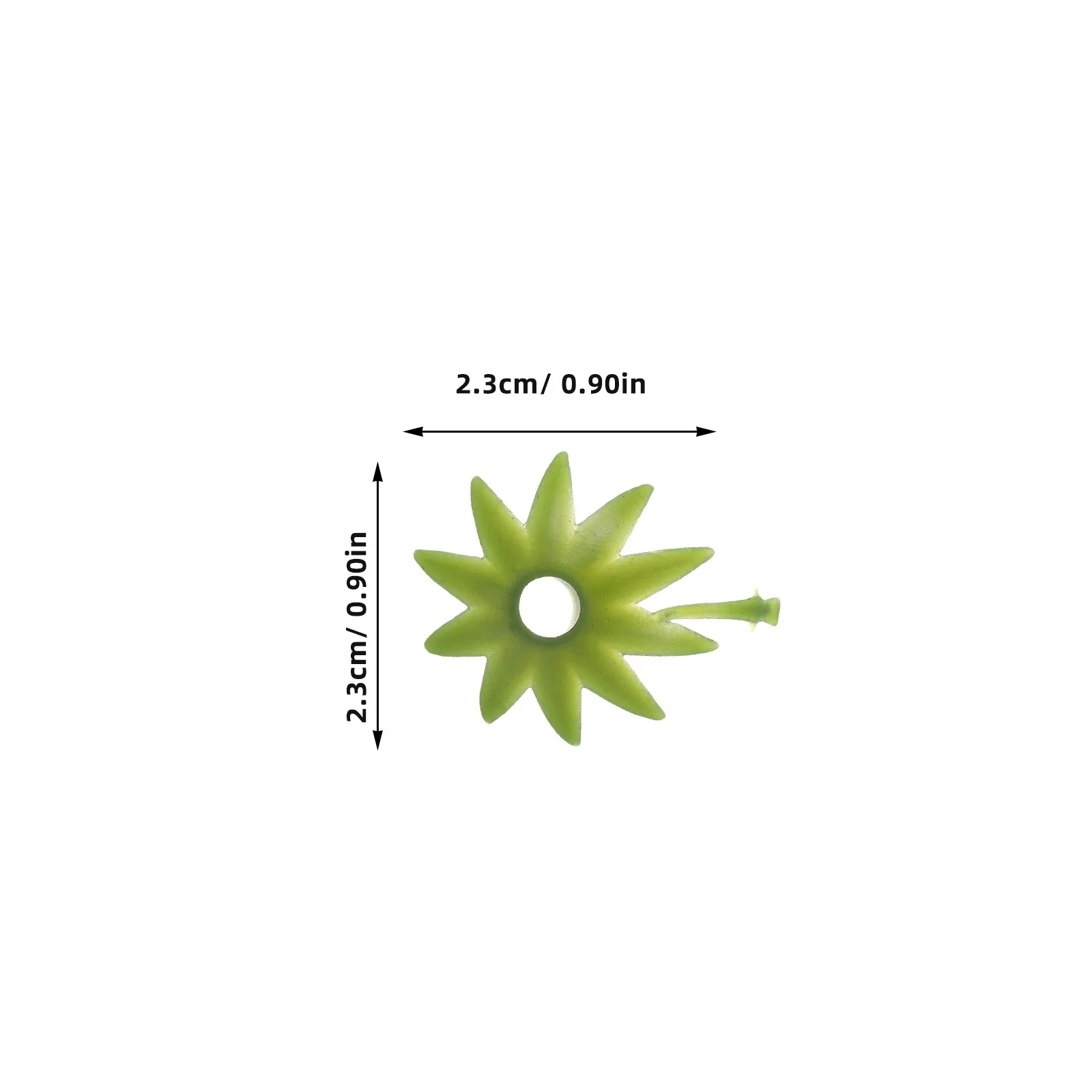 100pcs Simulation Artificial Flower Materials 2.3Cm Plastic Flower Calyxes Sepals Receptacles Green Bouquet Base Stem